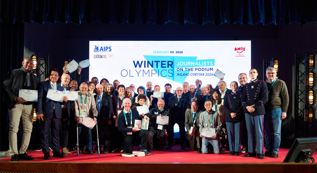 FREE EVENT FIRMA LA CELEBRAZIONE DELLE LEGGENDE DEL GIORNALISMO OLIMPICO ALLA VIGILIA DI MILANO CORTINA 2026 CON L’EVENTO AIPS JOURNALISTS ON THE PODIUM