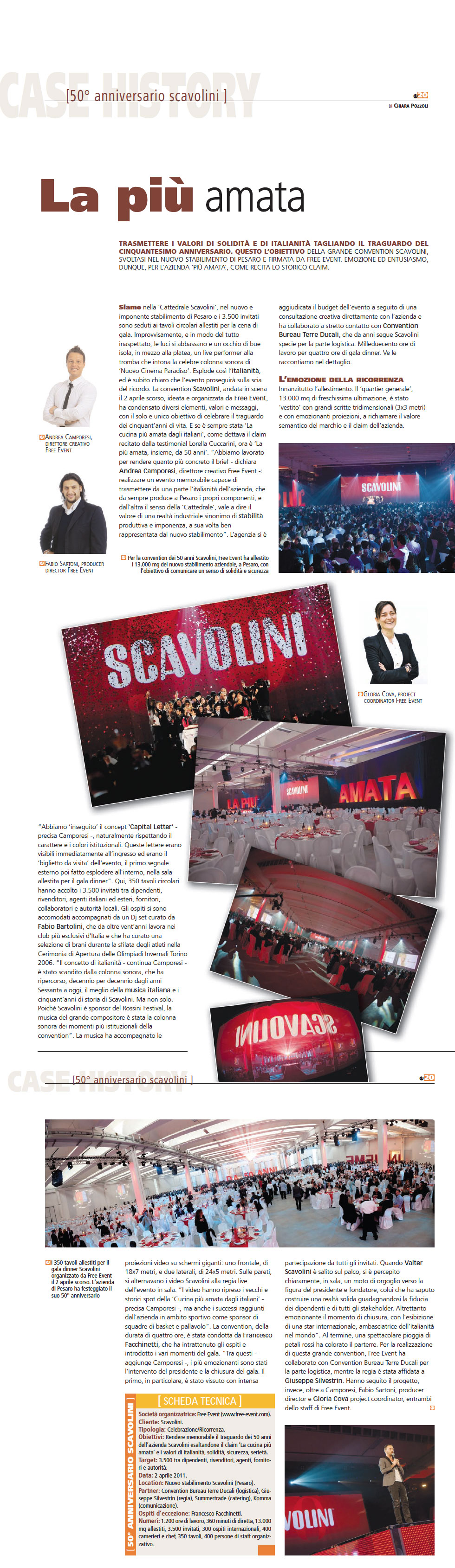 Free Event crea l'evento: 50° anniversario Scavolini